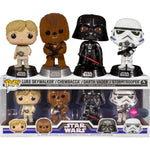 Star Wars Luke, Chewbacca, Darth Vader & Stormtrooper Flocked Funko 4-Pack Special Edition Boxed