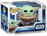 Star Wars The Mandalorian Grogu in Pram Funko Pop box 823 Bobblehead