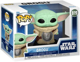 Boxed 819 Star Wars The Mandalorian Grogu with Chest Armour Funko Pop