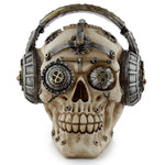 Steampunk Style Skull with Headphones Facing