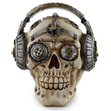 Steampunk Style Skull with Headphones Facing