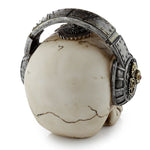 Back Steampunk Style Skull with Headphones