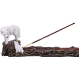 Wild Guide Wolf Mother and Cub Incense Holder Burner