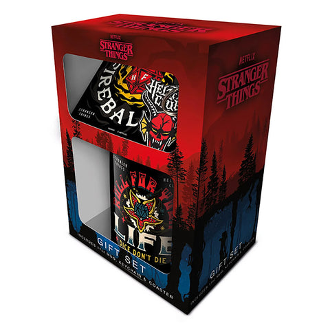 Stranger Things 4 Hellfire Gift Set Mug, Coaster & Keychain