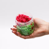 Strawberry & Kiwi luxurious Scented Whipped Soap Ancient Wisdom Jar size guide