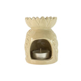 Tealight Opening Sunflower Pastel Beige Ceramic Oil Burner