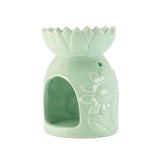 Side Vent Hole Sunflower Pastel Green Ceramic Oil Burner