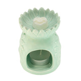 Sunflower Pastel Green Ceramic Oil Burner Top