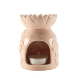 Tealight Opening Sunflower Pastel Pink Ceramic Oil Burner