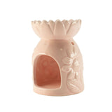 Sunflower Pastel Pink Ceramic Oil Burner Side