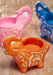 Terracotta Elephant Tealight Holder Fair Trade