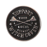 The Coven Club Silver on Black Enamel Pin Badge
