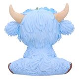 Back Bluebell Blue Flower Highland Cow Figurine Nemesis Now B7444A26