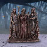 On display The Three Fates of Destiny Bronzed Ornament Figurine Nemesis Now D5999W2