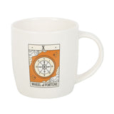 Side The Wheel of Fortune Vintage Style Tarot Card X Ceramic Mug