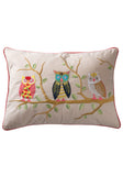 Owl Embroidered Cushion with inner