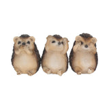 Front Three Wise Hedgehog Figurines