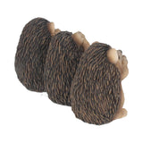 Three Wise Hedgehog Figurines Nemesis Now Side