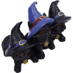 Back Familiar Felines Black Cats in Witches Hats Figurine Nemesis Now