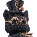 Top Hat Music Meowstro Steampunk Black Cat Playing Violin Figurine Nemesis Now U7603B26