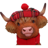 Head Highland Cow Tam Red Scarf Tartan Bonnet Figurine Nemesis Now B7253C25