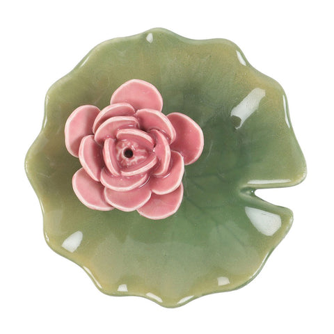 Top Lily Pad Trinket Dish and Incense Stick Holder