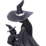 Little Souls Twilight Witch with Cat in Matching Hats Figurine Close up