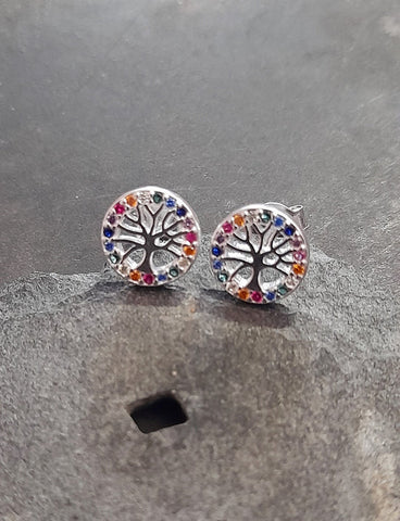 Sterling Silver Pair Stud Earrings 8mm