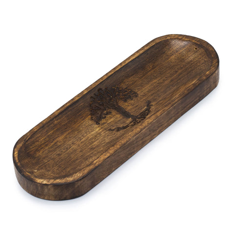 Tree of Life Wide Wooden Incense Stick Holder