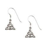 Triple Triquetra Celtic 925 Silver Earrings