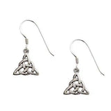 Triple Triquetra Celtic 925 Silver Earrings