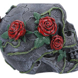 Close Up Twilight Bloom Gothic Skull with Red Roses Figurine Nemesis Now K7485A26