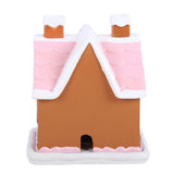 Back vent Two Chimney Pink Gingerbread House Cone Burner
