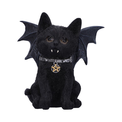 Front Vampuss Black Bat Vampire Cat Figurine Nemesis Now U5420T1
