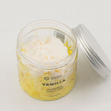 Vanilla Scented luxurious Whipped Soap open lid
