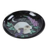 Side Venom and Vines Skull and Snake Ceramic Trinket Dish