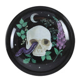 Venom and Vines Skull and Snake Ceramic Trinket Dish