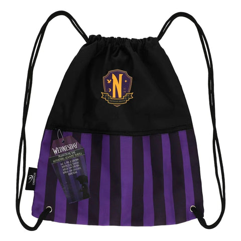 Wednesday Addams Drawstring Bag Nevermore Academy