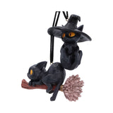 Whisper Wood Curse and Claw Halloween Cats Hanging Ornaments Nemesis Now B7654B26 set of 2