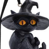 Hat Whisper Wood Curse and Claw Halloween Cats Hanging Ornaments Nemesis Now B7654B26