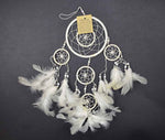 White Main Circle plus 4 mini Circles Dreamcatcher