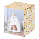 Boxed Two Part White Beehive Oil Burner Warmer Wax Melter