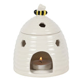 White Beehive Oil Burner Warmer Wax Melter Tealight Opening