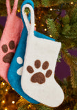 Pet White Paw Mini Stocking Felt Wool Hanging Decoration