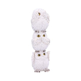 Front Wisest Totem Three Wise White Owls Ornament