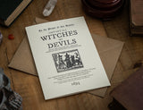 Witches and Devils - The Upturned Cauldron Witchcraft Greeting Card and Envelope