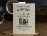Witches and Devils - The Upturned Cauldron Witchcraft Greeting Card