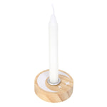 Display Wooden Crescent Moon Spell Candle Holder