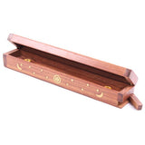 Wooden Incense Stick and Cone Burner Box Holder Storage