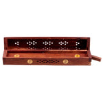 Wooden Incense Stick and Cone Burner Box Holder